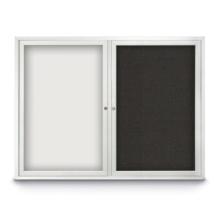 United Visual Products Corkboard, 36"x36", Cinnabar/Satin UV403PLUS-SATIN-CINNABA
